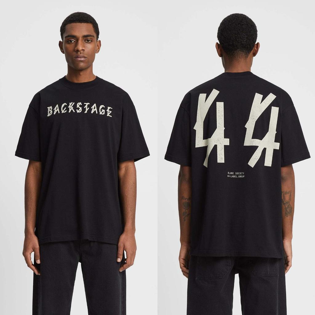 Herren T-Shirt 44 LABEL GROUP Grafik T-Shirt Herren Damen Oversized Y2k Unisex Kurze Ärmel Hohe Qualität Streetwear Harajuku T-Shirts Damen Herren Kleidung L