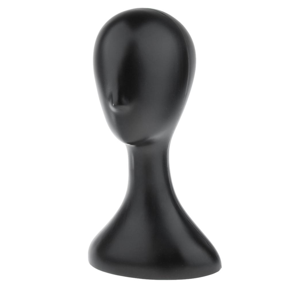 16 Mannequin Kopf Modell Manikin Perücke Hut Schal Display Ständer Halter Schwarz 22x13.5x40cm schwarz