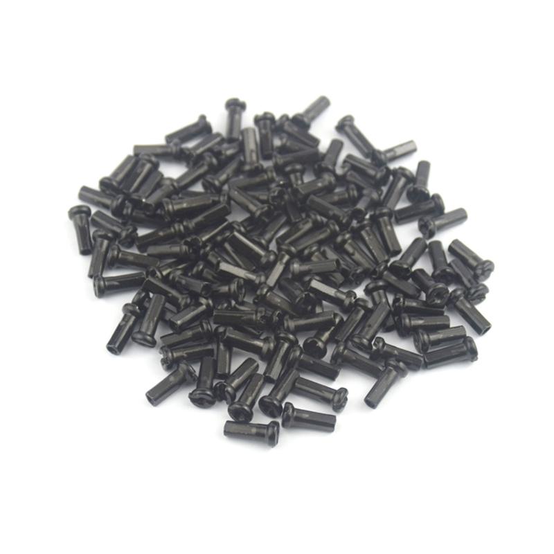 60x Bunte MTB Rennrad Speichennippel 14G 2mm Durchmesser Berg Rennrad Lang 12mm Radsport Ersatzzubehör schwarz
