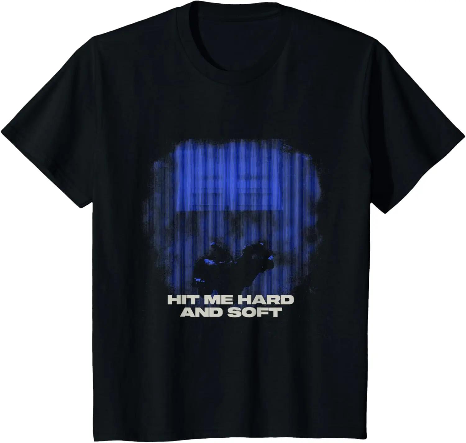 Einzelnes Billie Eilish WILDFOWER Song Bedrucktes Baumwoll-T-Shirt Sommer Herren- und Damenbekleidung Mode Lässiges T-Shirt Fan-Geschenke XXXL schwarz