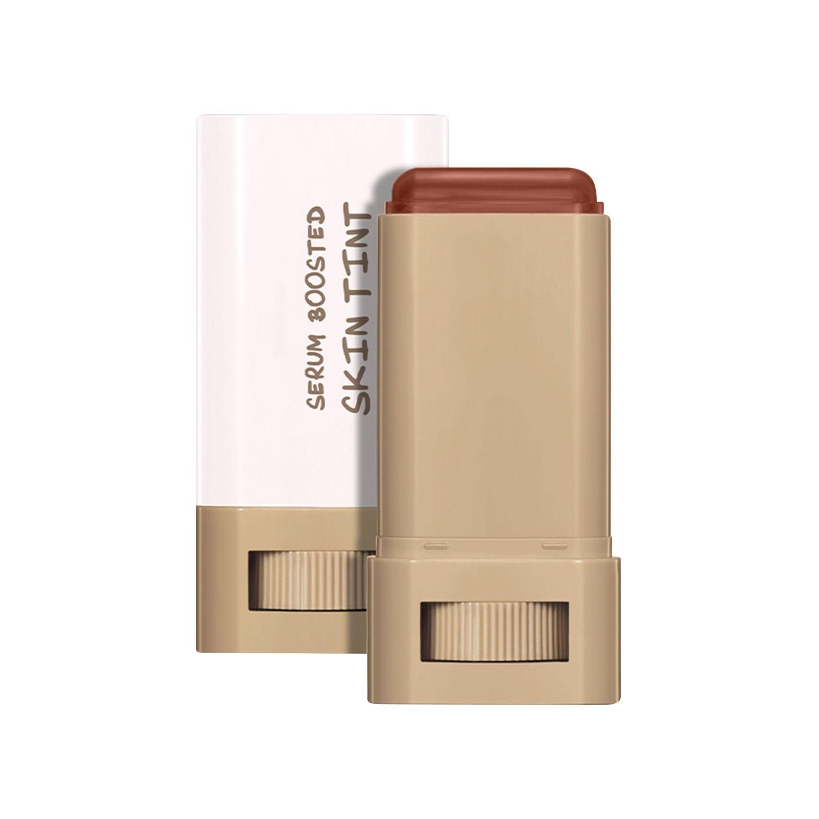 Foundation Stick Beauty Balm Serum Boosted Skin Tint, Fest getönter Feuchtigkeitsserum-Stick Foundation Face Stick für Frauen One Size kaffeebraun