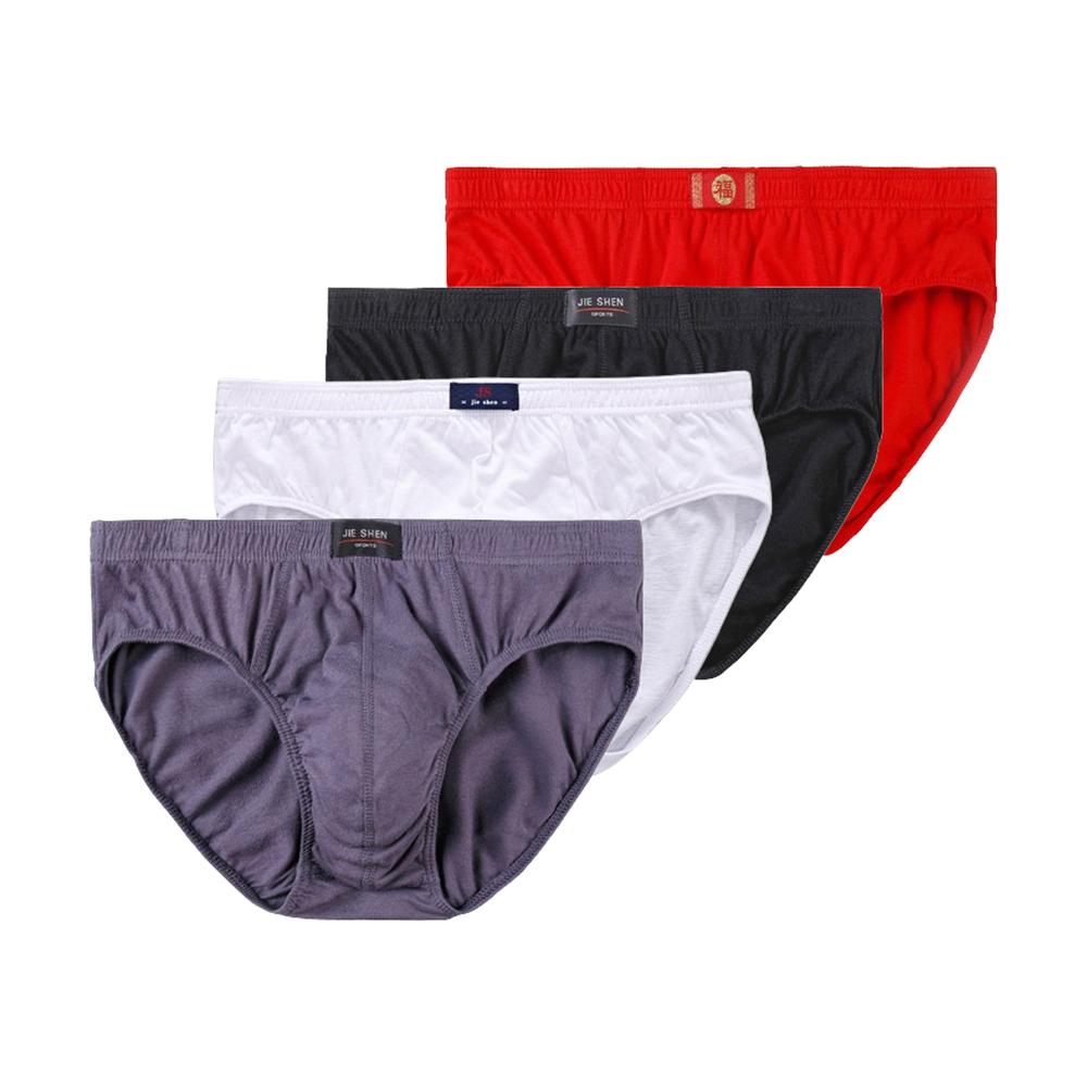4 Stück Übergröße Unterwäsche Herren Baumwollslips Bequeme Slips Einfarbige Unterhosen L XL 2XL 3XL 4XL 5XL 6XL 7XL L black