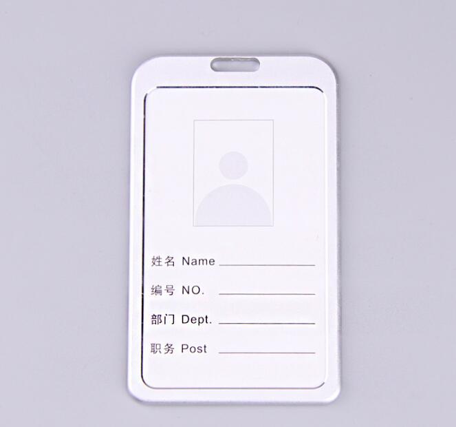 1 x Kartenhalter aus Aluminiumlegierung, Visitenkartenhalter, Ausweishalter, vertikales Metallgehäuse 1