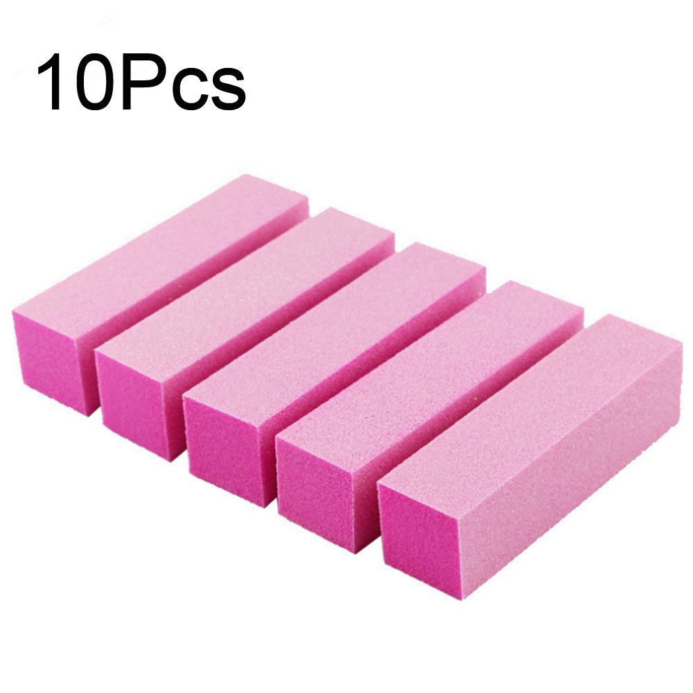 10 Stücke Nagel Polieren Schleifen Puffer Block Acryl Pediküre Maniküre Nail art Werkzeug rosa