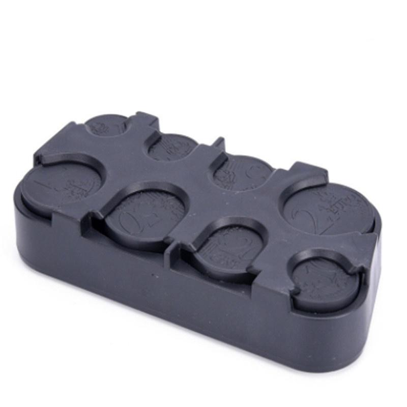 Euro-Münzspender, Aufbewahrungsbox für Münzen, Geldbeutel, Geldbörsenhalter, Aufbewahrungsbox, Kunststoffspender schwarz