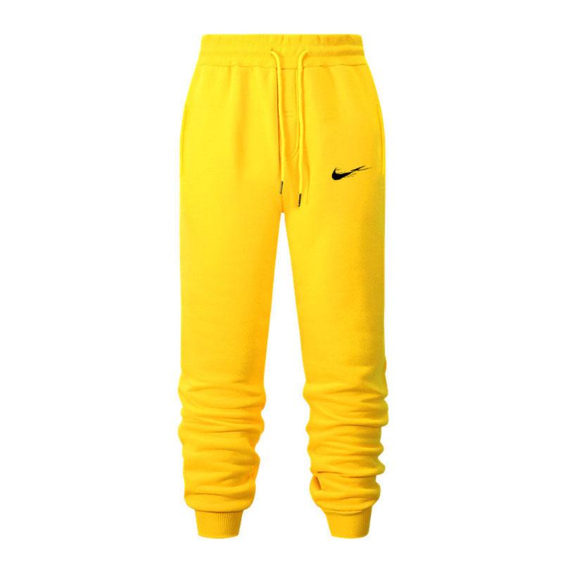 Herren Herbst und Winter Freizeithosen Sporthosen Herrenhosen Jogginghosen Hip Hop Straßenhosen S gelb