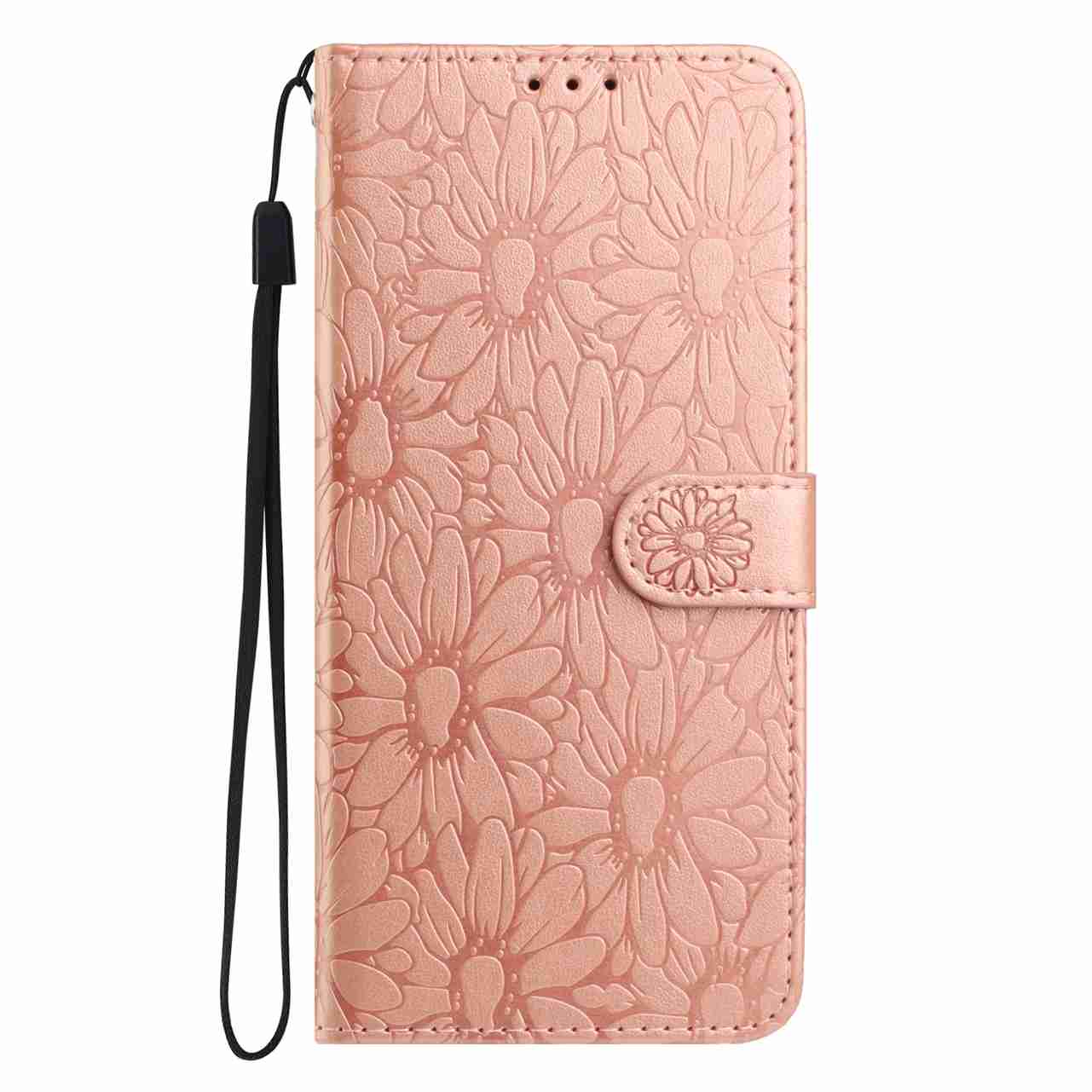 10-Farben Gänseblümchen geprägtes Flip-Kartenetui für Redmi Note 14/Note 12/13C/14C/Xiaomi 14T,Xiaomi 11T,Xiaomi 13 Lite,Xiaomi Mi 11 Lite,Xiaomi Poco X6... Redmi Note 14 4G (eu) rose gold