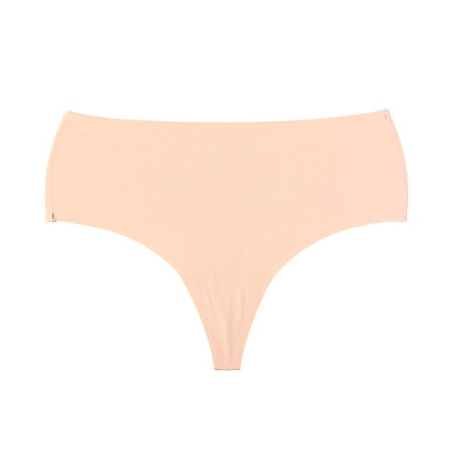CINOON Versuchung Höschen Frauen Spurlose Eis Seide Unterwäsche Sexy Hohe Taille G String Tanga Bequeme Bikini Weibliche Dessous L beige
