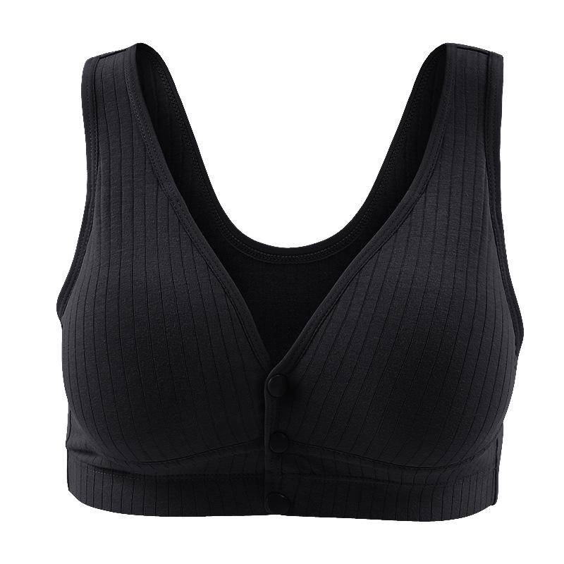 Still-BH mit Knopfleiste vorne, ohne Bügel, reine Baumwolle, Anti-Sag-Westen-Stil für Schwangerschaft und Wochenbett 3XL