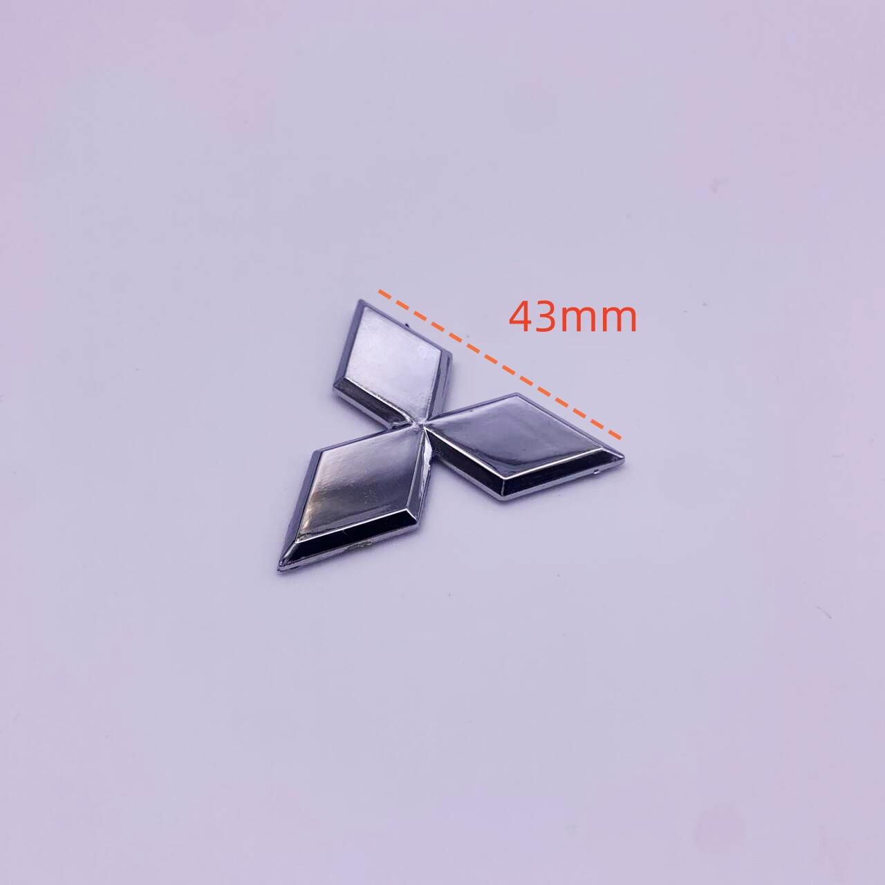 1 Stück 43mm ABS 3D Logo Lenkrad Aufkleber für Mitsubishi Space Star Delica Ralliart Xpander Pajero Auto Emblem Logo