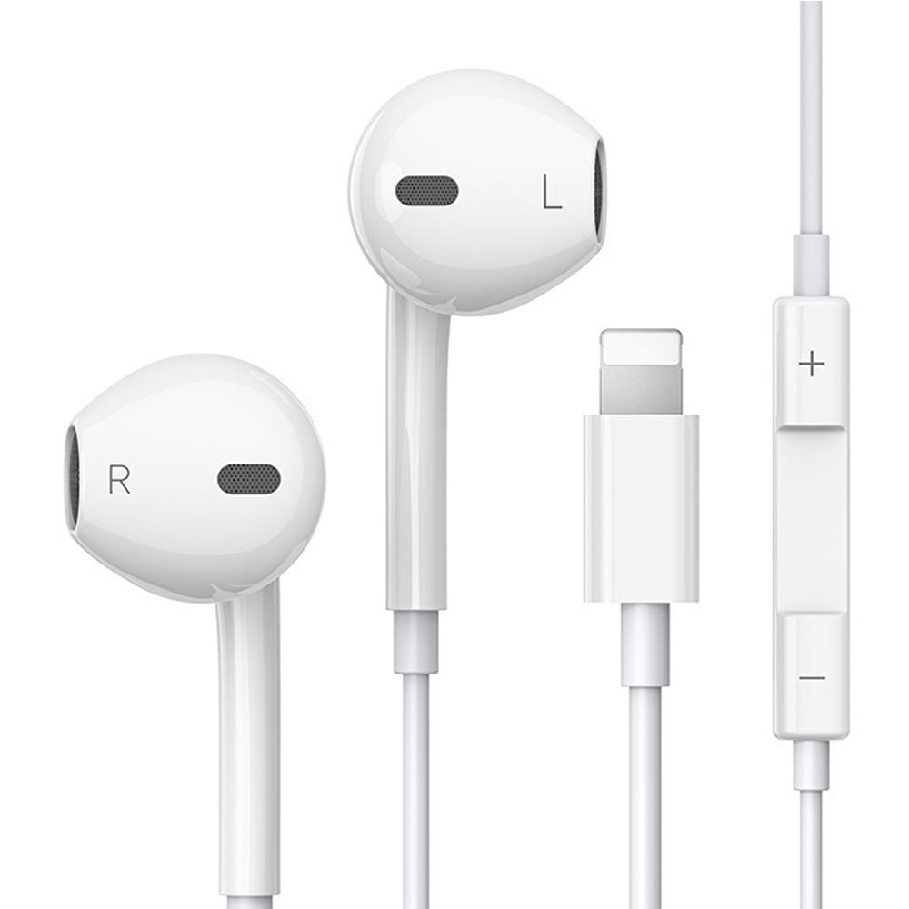 Kabelgebundene Kopfhörer für Apple iPhone 14 12 11 13 Pro Max Mini 14 Plus Bluetooth-Kopfhörer X XR XS 6 7 8 Plus SE Headset Lightning Port weiß