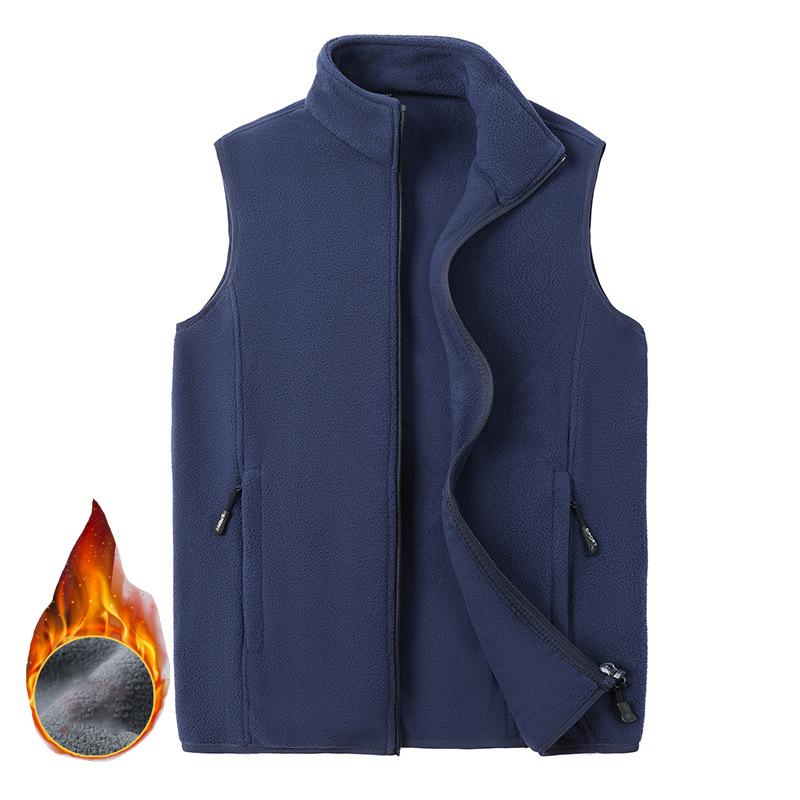 Große Größe 8XL Herbst- und Wintermode Einfarbige Weste Herren Große Größe Ärmellose Jacke Herrenweste Lockerer lässiger Sportmantel XL blau