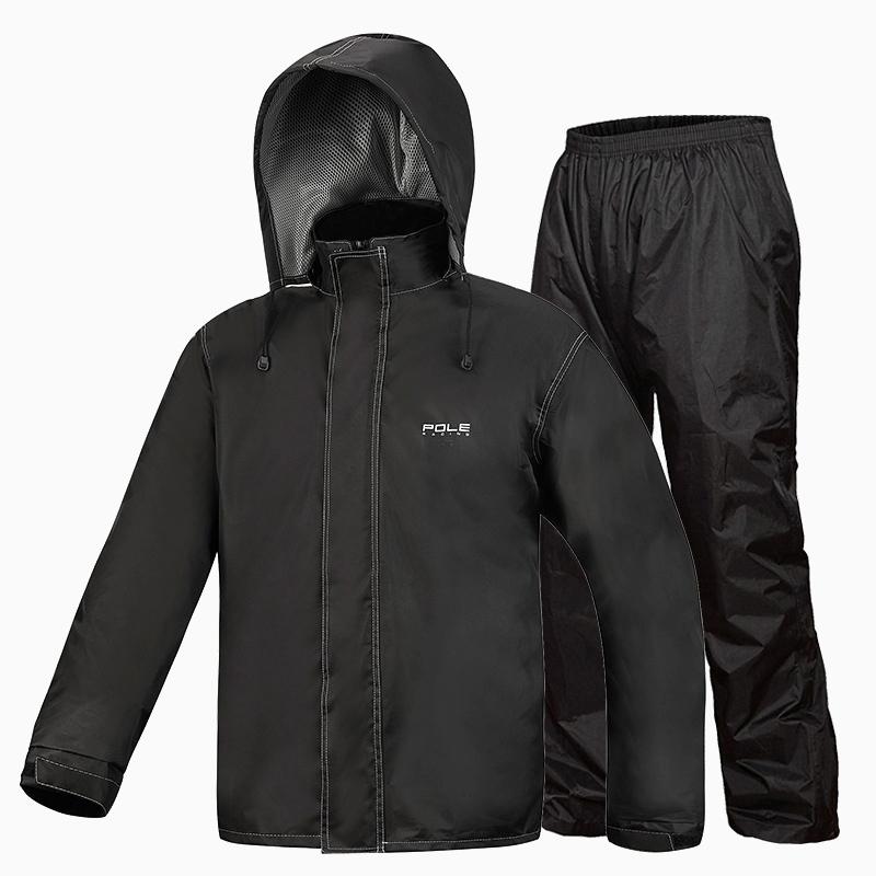 Regenanzug, wasserdicht, Radfahren, Regenschutz, Jacke und Hose, Unisex, Wandern, Regenmantel, Hose, Regenbekleidung für XXL schwarz