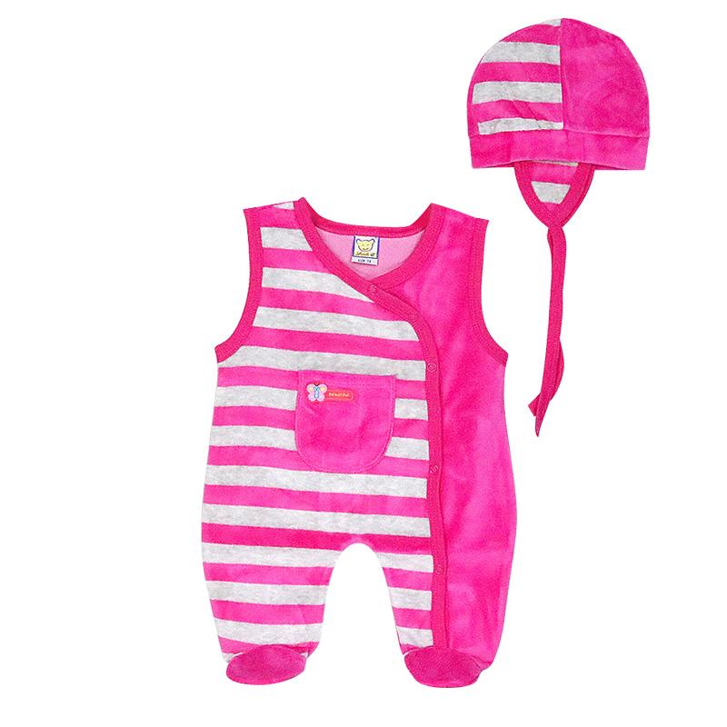 Jungen Mädchen Baby Ärmellos Einteiler Neugeborenen Strampler Tragen Eine Mütze Winter Frühling Fleece Hot Footie Mit Knopf Baumwolle Hot Pants 74 hellrosa