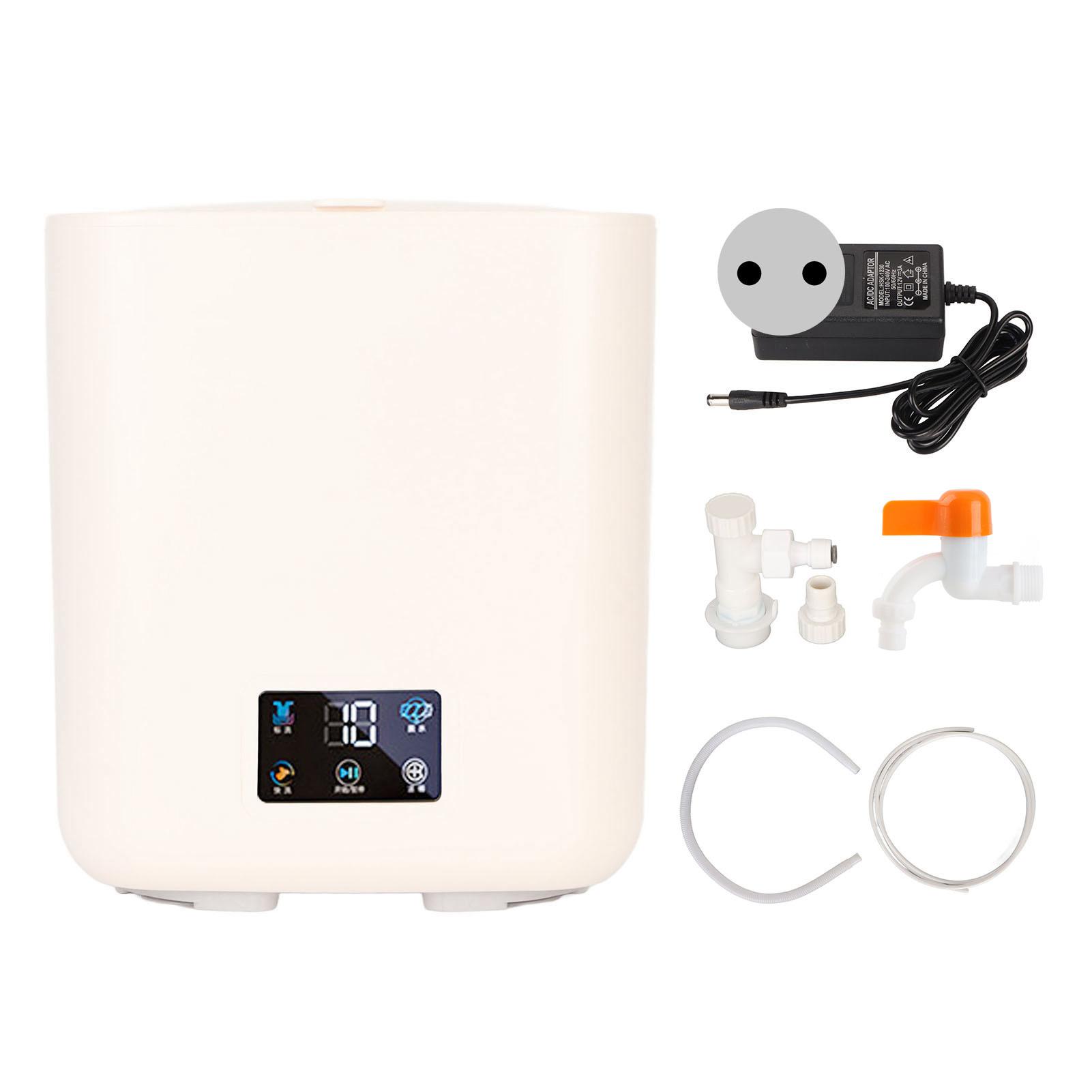 Automatische kleine Waschmaschine 7L Großes Fassungsvermögen Tragbare Waschmaschine für Studentenwohnheim Familie EU beige