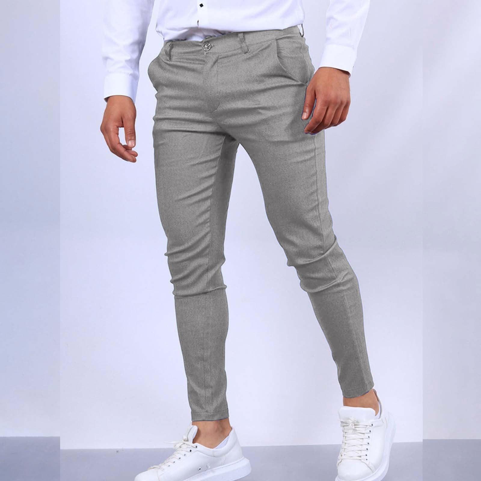 Herren Cargo Hose Hose Lässig Jogger Anzughoser Mit Hose Slim Hose L hellgrau