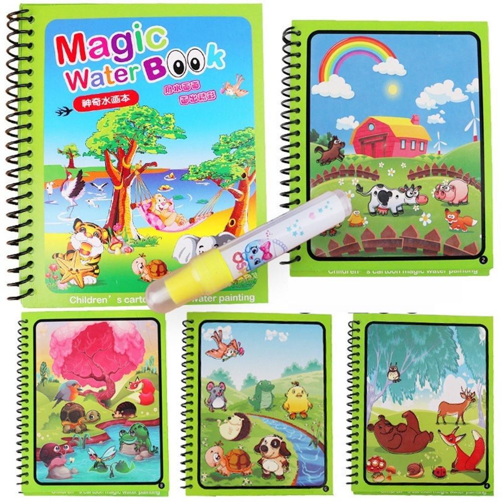 Kinder Magical Magic Graffiti Baby Wasseralbum Puzzle Früherziehung Kindergarten Färbung Zoo