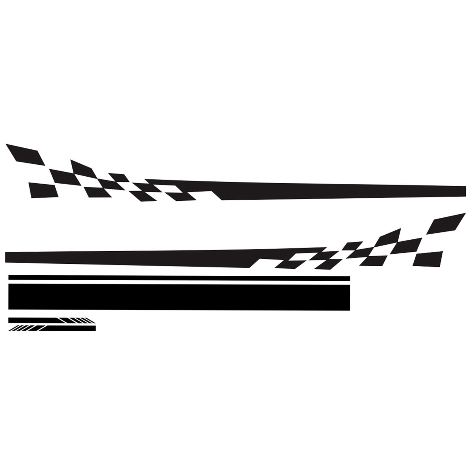 5 Stücke Auto Seitentür Karosserie Haube Rückspiegel Aufkleber Streifen Aufkleber Racing Aufkleber schwarz