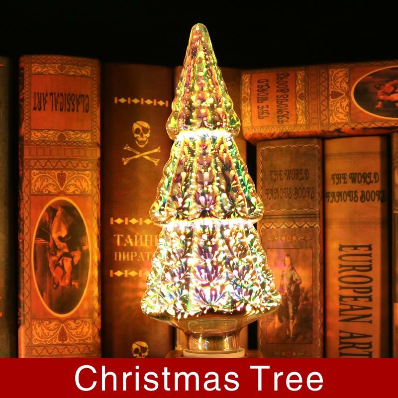 3D Dekoration LED Birne E27 Vintage Edison Glühbirne Stern Feuerwerk Lampe Urlaub Nacht Licht Neuheit Weihnachten Baum Christmas tree