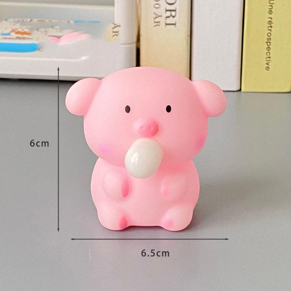 Sensorisches Spielzeug Cartoon Tier Quetschspielzeug Küken Schwein Blase blasen Fidget Spielzeug Langsames Zurückspringen Fidget Spielzeug Kneten Dekompressionsspielzeug Kind