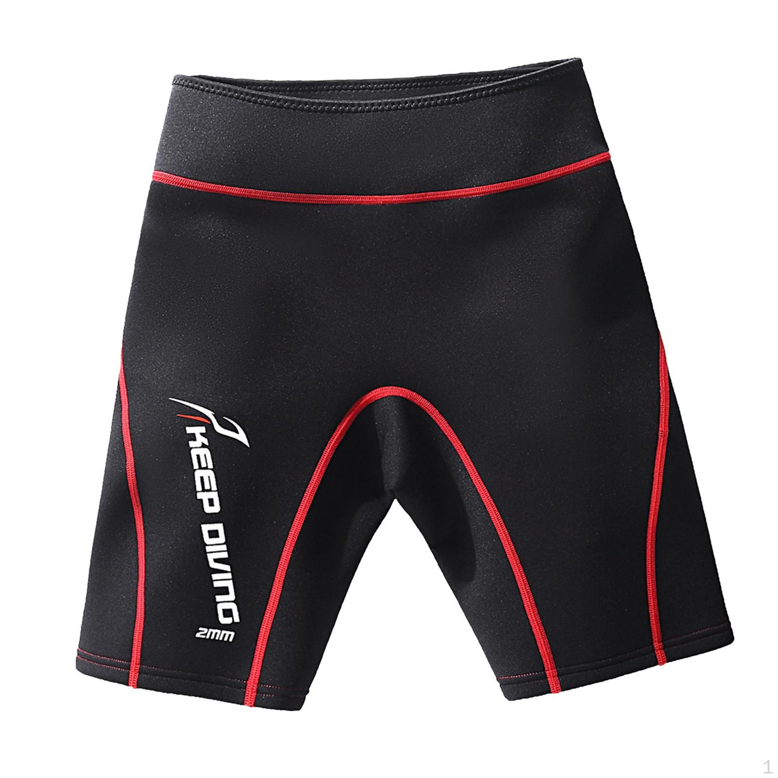 Neoprenhose kurz, 2mm Neopren, hält warm für Tauchen, Schnorcheln, Schwimmen, Surfen, Tauchsport Red M