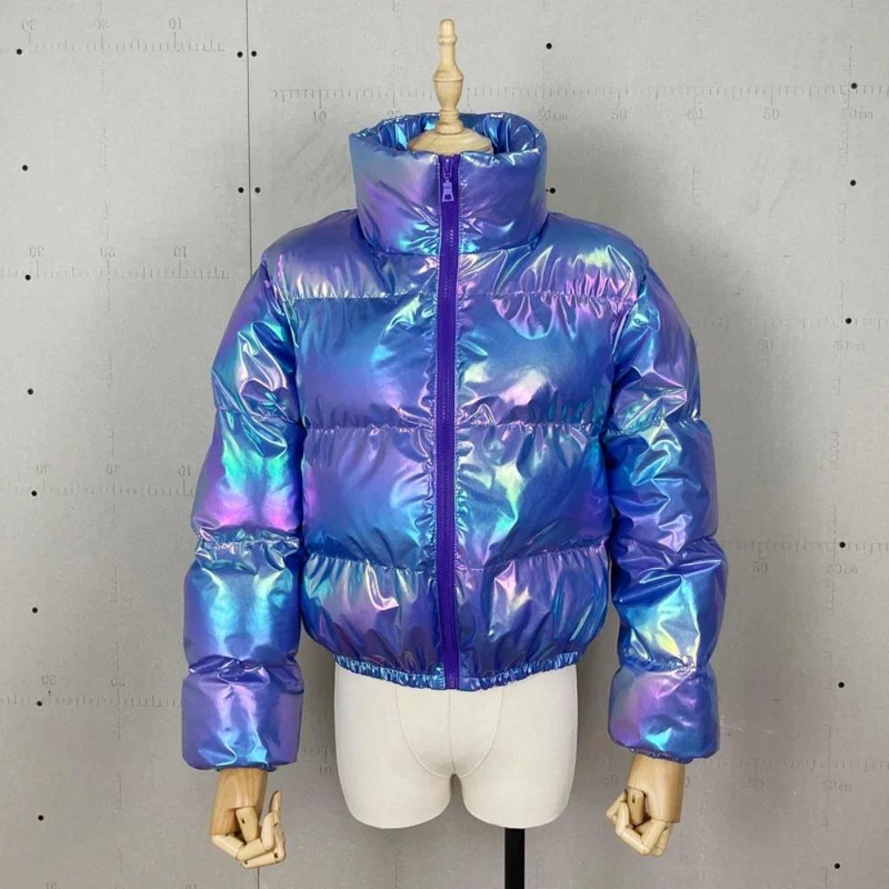 Winter Damen Reißverschluss Fliegen Parkas Jacken Streetwear Langarm Reißverschluss Lässig Daunen Wollmäntel Slim Lässige Jacken XL blue