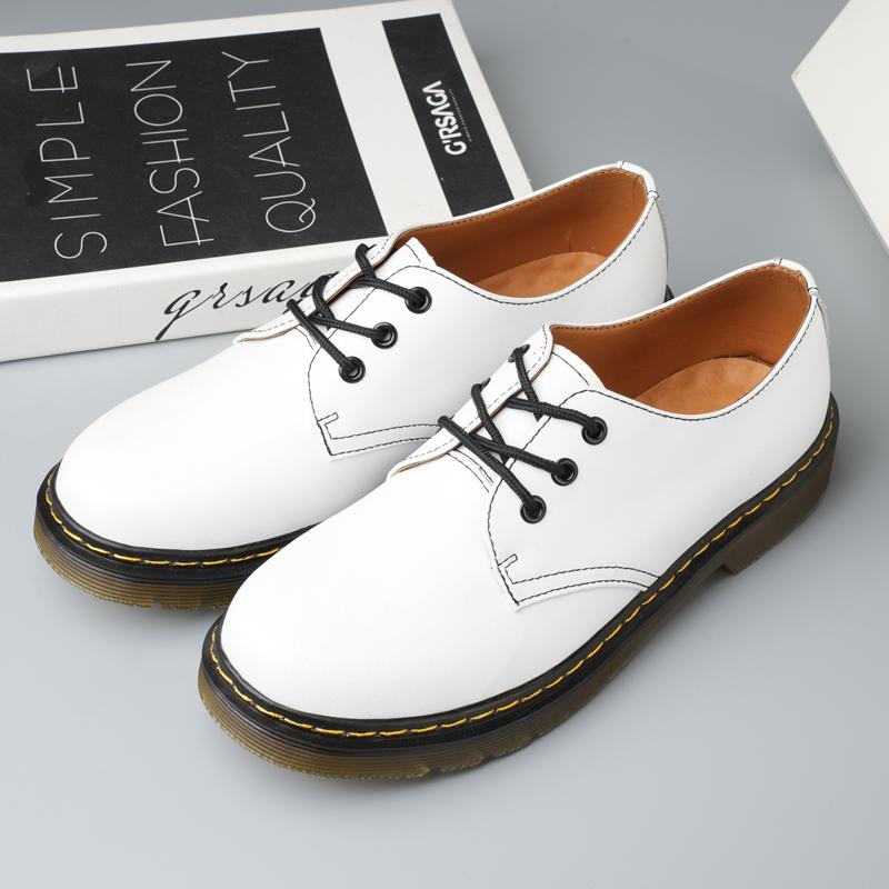 Freizeit-Sneaker Lederschuhe Slipper Sport und Freizeit Weich und bequem Mode Runde Zehenpartie Herren Freizeitschuhe Arbeitskleidung 46 weiß