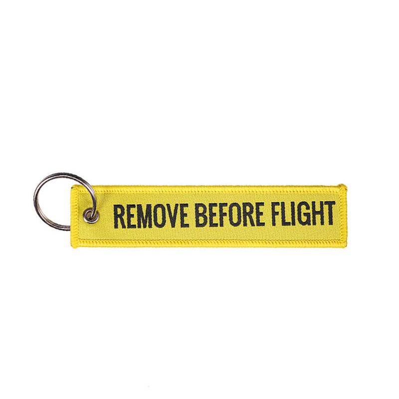 1 Stück Remove Before Flight Gewebter Schlüsselanhänger Gepäckanhänger Etikett Rot Kette Schlüsselanhänger Für Luftfahrtgeschenke Schlüsselanhänger Modeschmuck 1 Piece gelb