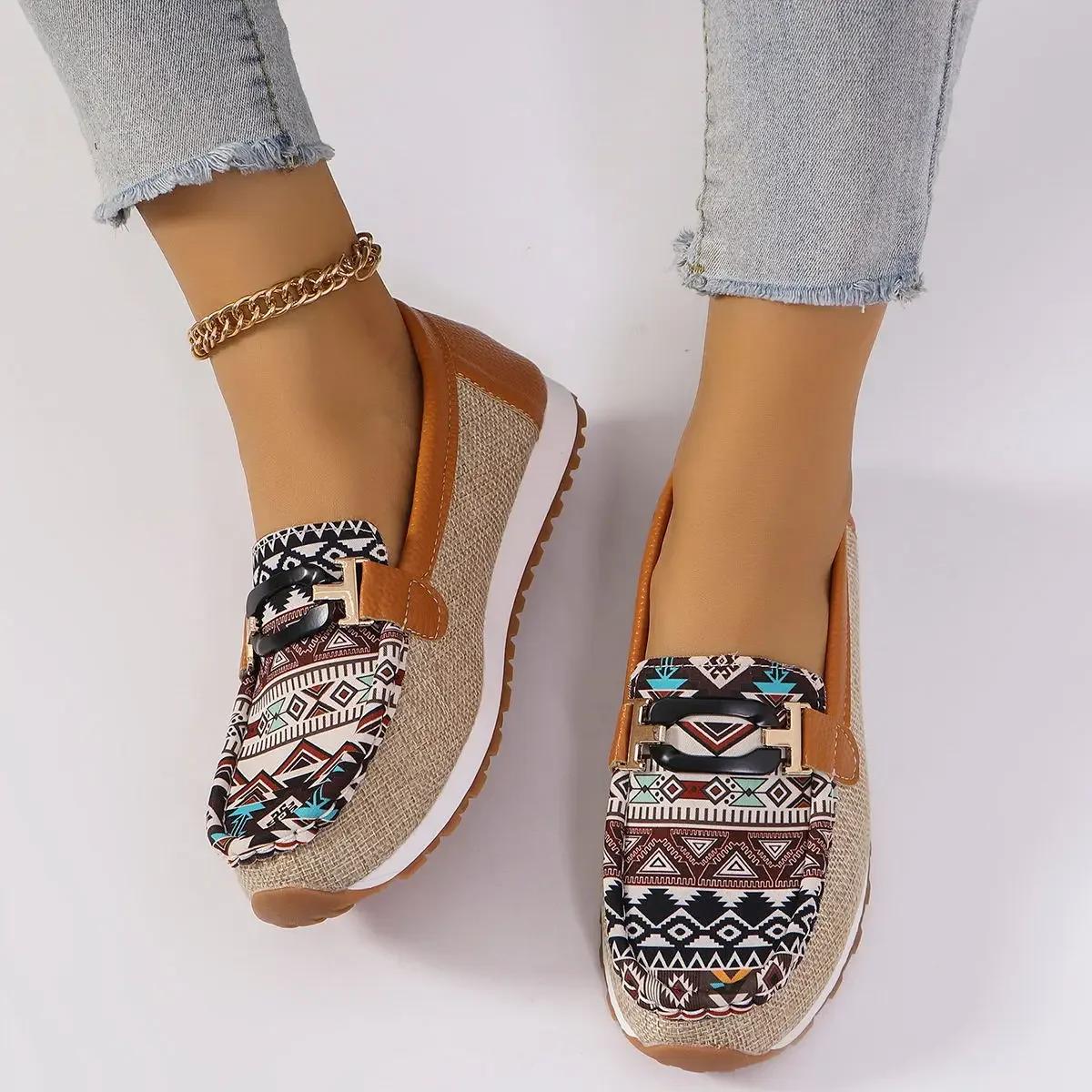 Mode Neue Damen Flats Runde Zehen Sli-on Schuhe für Damen Plateau Flache Slipper Outdoor Rutschfest Mode Atmungsaktiv Lässige Damenschuhe 41 khaki