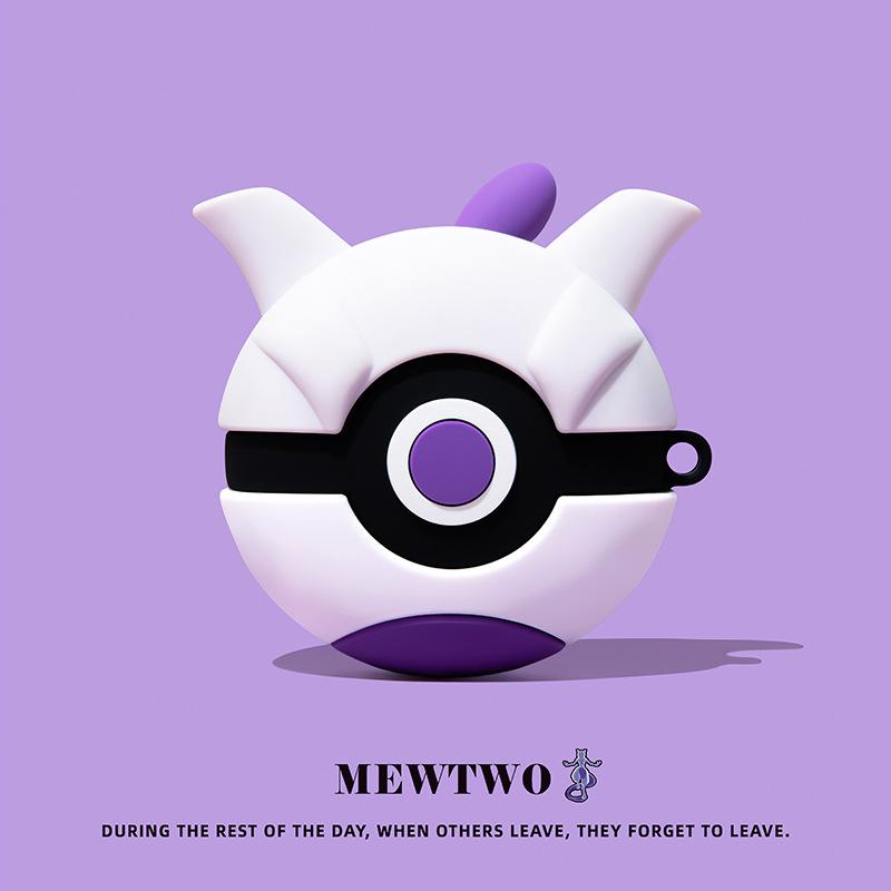 Poke Ball für Airpods Pro 2-Hülle, süße 3D-Cartoon-Anime-Hülle für Airpods Pro-Hülle, weiche Silikon-Kopfhörerabdeckung für Jungen/Kinder for airpods pro