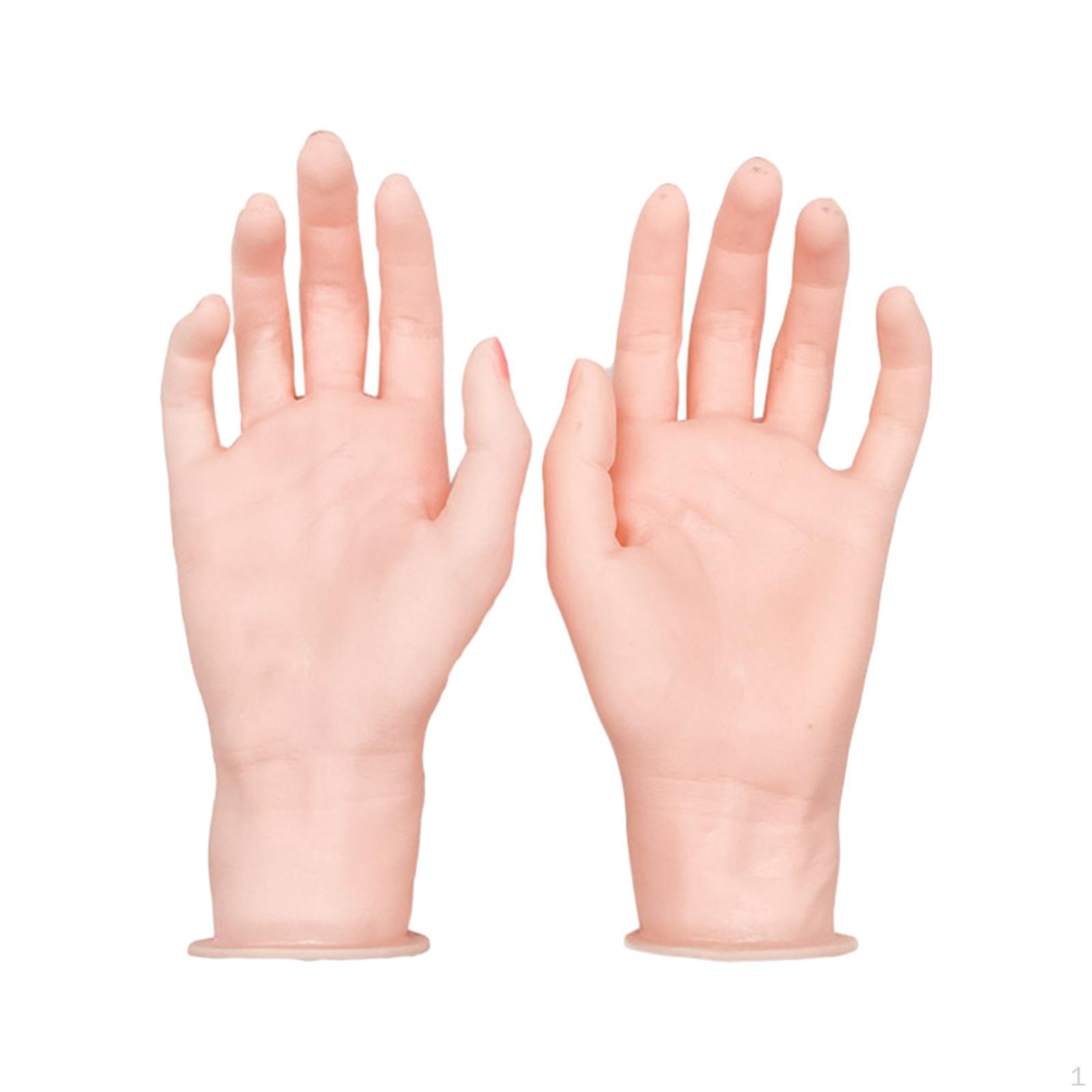 Mannequin-Hand aus Silikon, Übungsarmband, Maniküre, Schmuck-Displayhalter, Foto-Requisiten