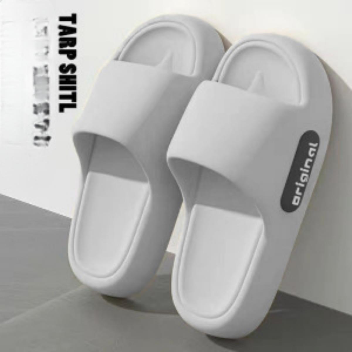 Originale bequeme Hausschuhe mit dicker Polstersohle, rutschfeste, leise Hausschuhe für drinnen und draußen – ideal für den Einsatz zu Hause und im Badezimmer, elegante Hausschuhe für Paare 42-43 grau