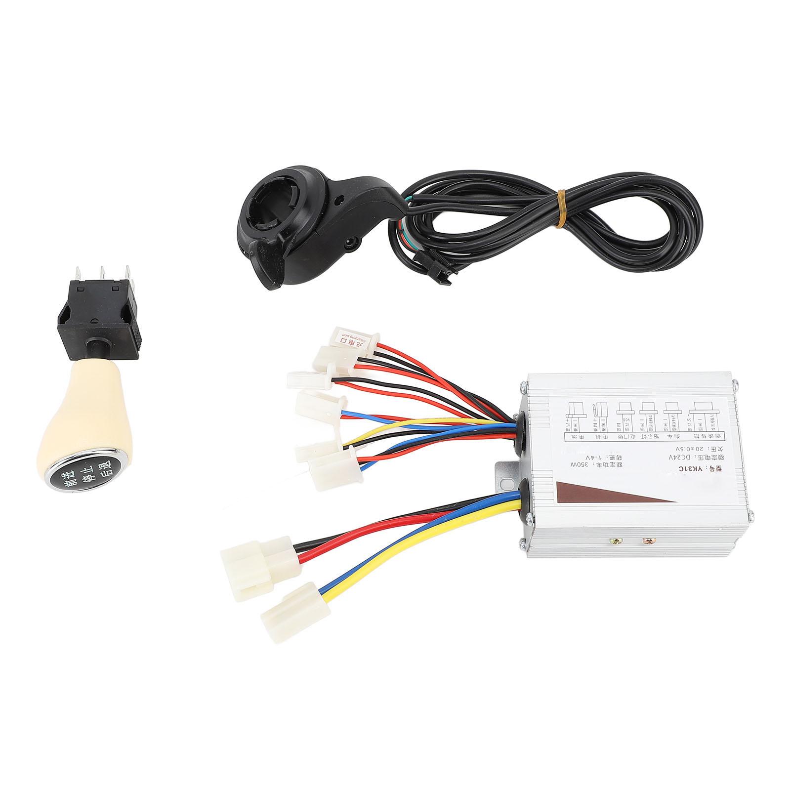 Elektrofahrrad Controller Kit 24V 350W Motor Controller Daumengas mit Rückwärts Vorwärts Stopp