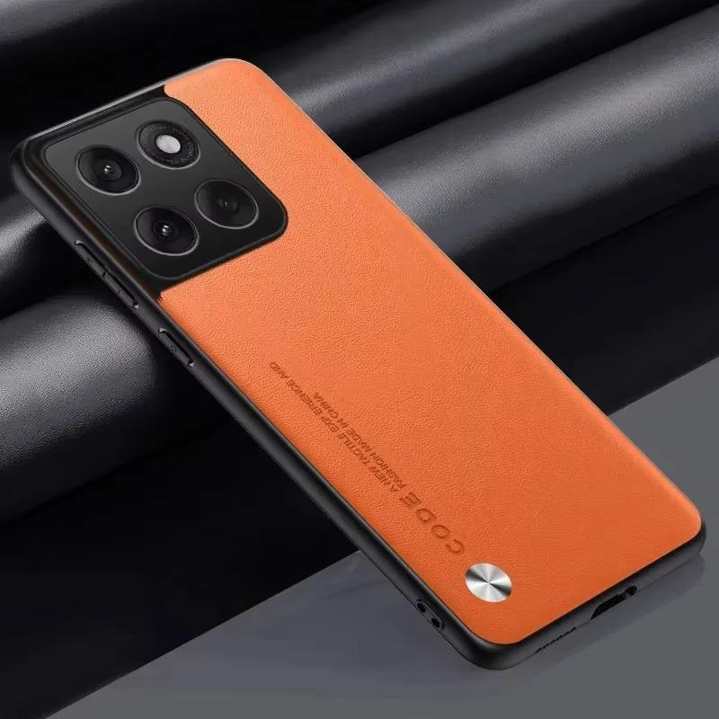 Einfache PU-Lederhülle für Motorola Moto Edge 60 Pro Fusion Edge60 60 Stylus Silikon Matte Stoßfänger Weicher Rahmen Stoßfeste Hülle Motorola Edge 60s orange