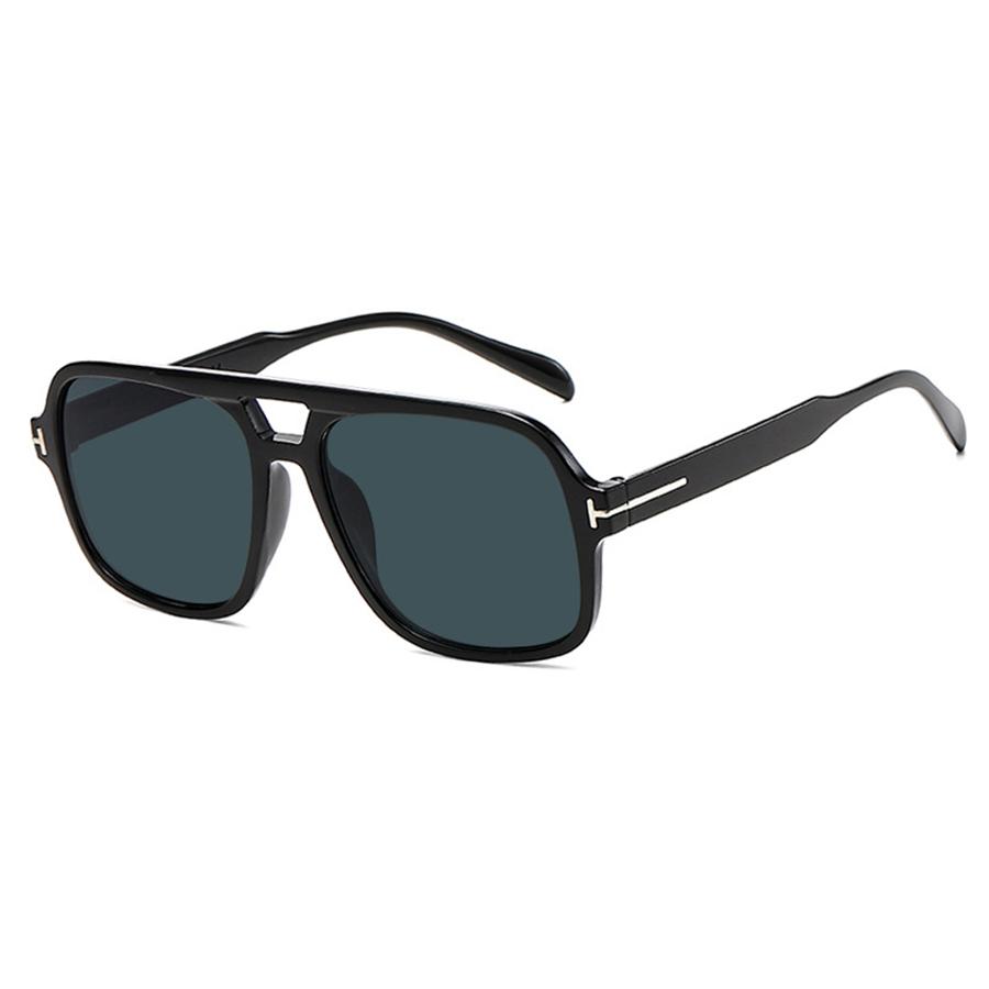 Übergroße Punk-Sonnenbrille für Damen, klassische Sonnenbrille, Retro-Sonnenbrille für Herren, Sonnenschutz, UV-Schutz, nicht polarisiert, modisches Accessoire schwarz