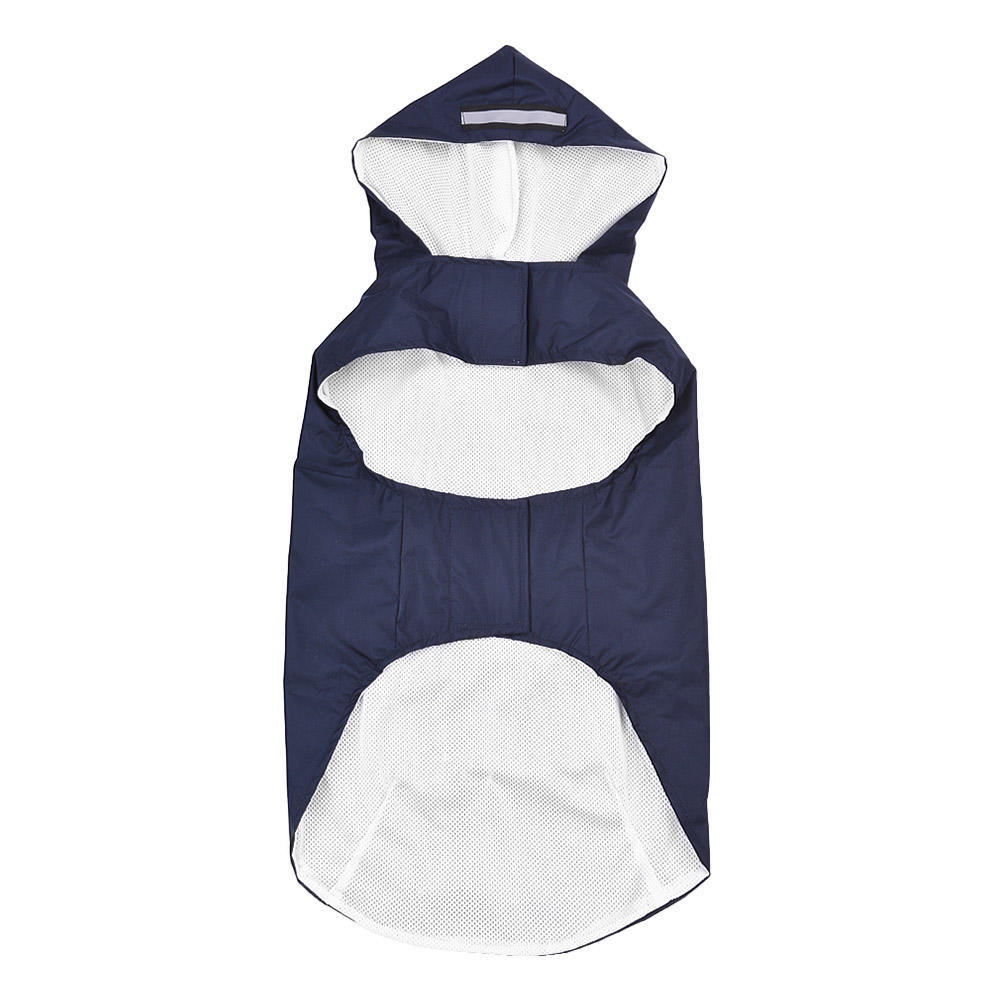 6XL Reflektierender Regenmantel für Hunde, Regenmantel, Regenbekleidung mit Loch für die Leine, für mittelgroße und große Hunde 5XL blau