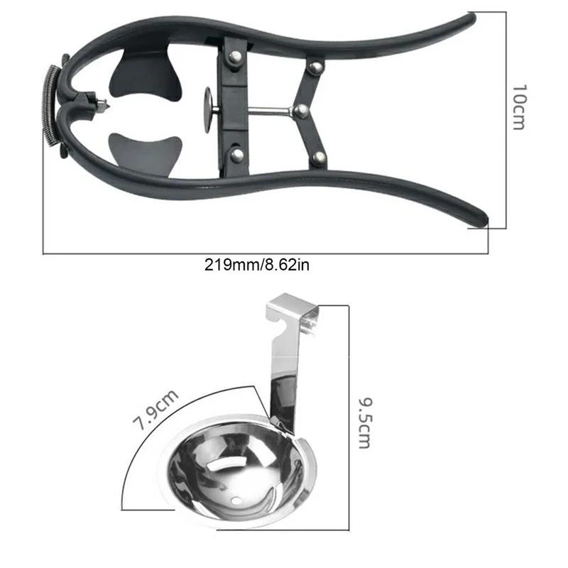 Eierschalenöffner aus Edelstahl, Scherenknacker, Eigelb-/Weißtrenner, 2-in-1-Eierschalenbrecher, Schneider, Eierknacker, Trenner gray