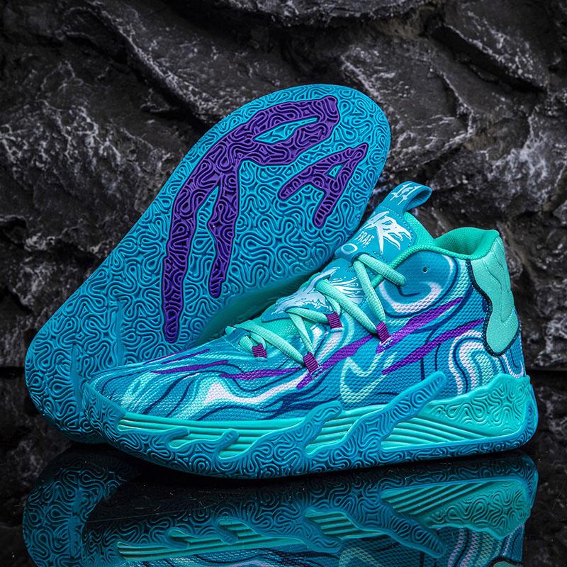 Sommer Herrenmode Hochwertige Basketballschuhe Atmungsaktive Sportschuhe Tennis Sneakers 42 blau