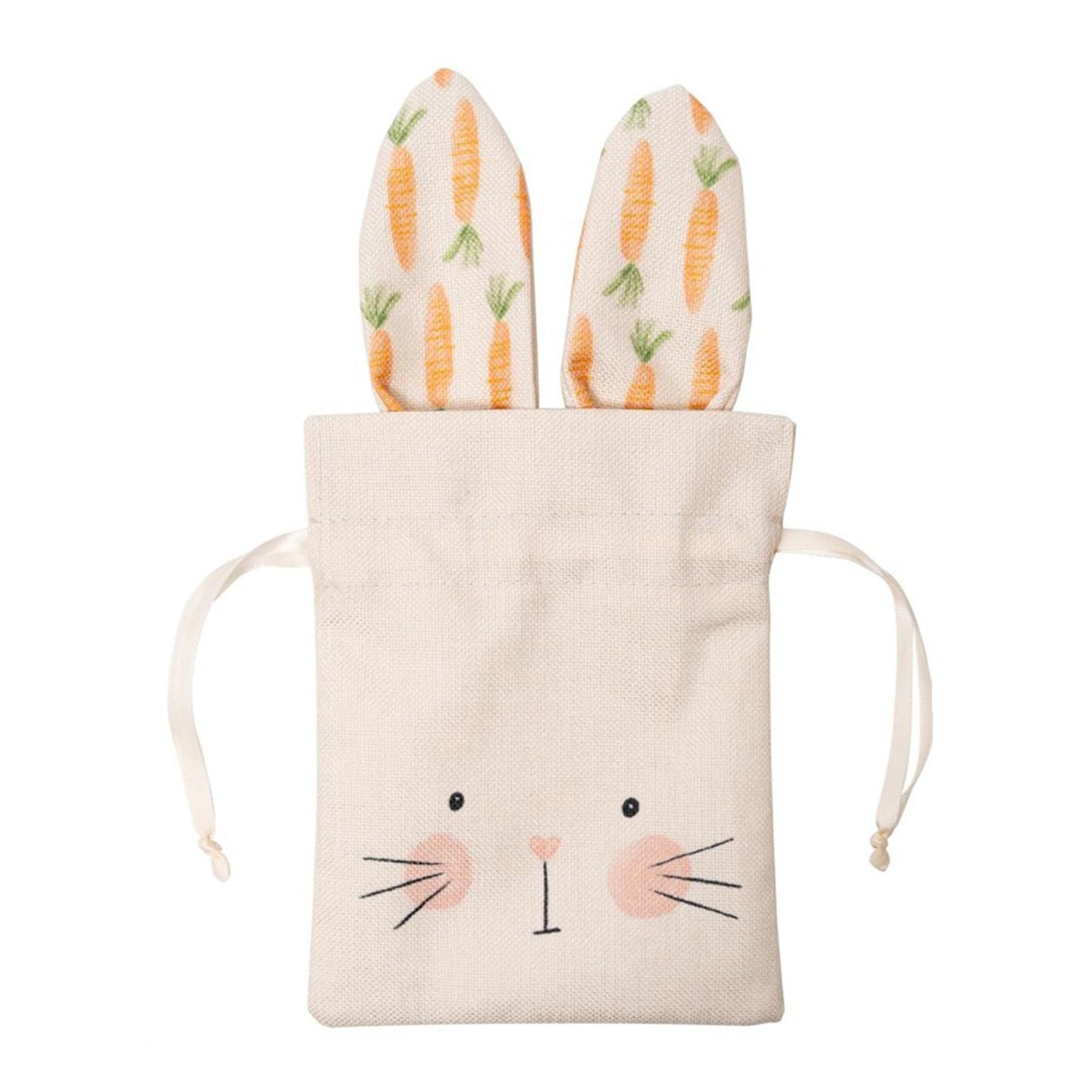 1/3 Stück Osterhase Geschenktüten mit Kordelzug, Süßigkeiten Snack Stoffbeutel, Verpackungsbeutel, für Kinder Geschenktüte, Weihnachtsfeier Zubehör Other beige