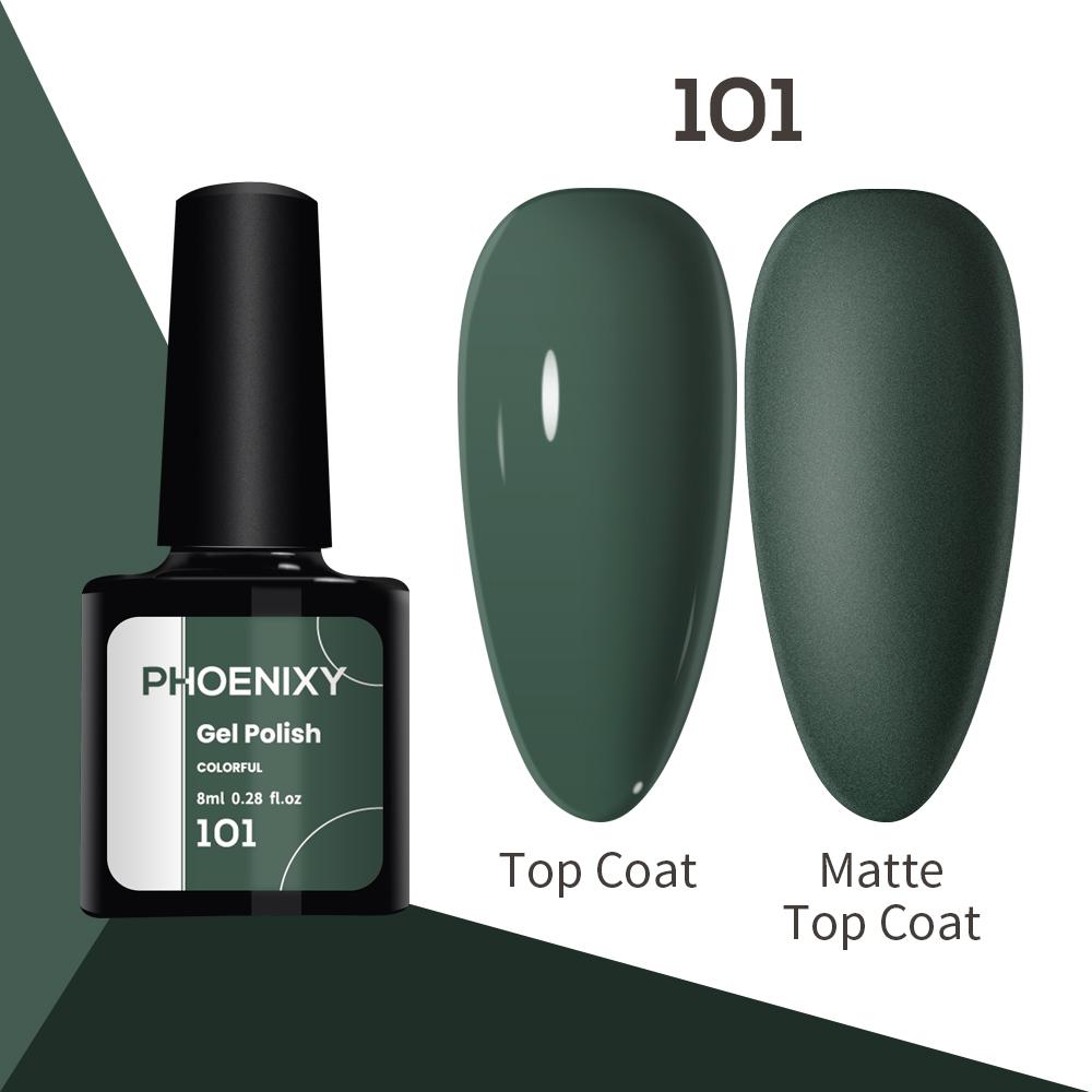 PHOENIXY Nagellack, 8 ml, UV-LED-Nagelkunst-Hybrid-Lack, Liner-Gel, Maniküre-Kunst, semi-permanenter Basis-Decklack-Gel, Glitzer, glänzende Farben, Gel color 01