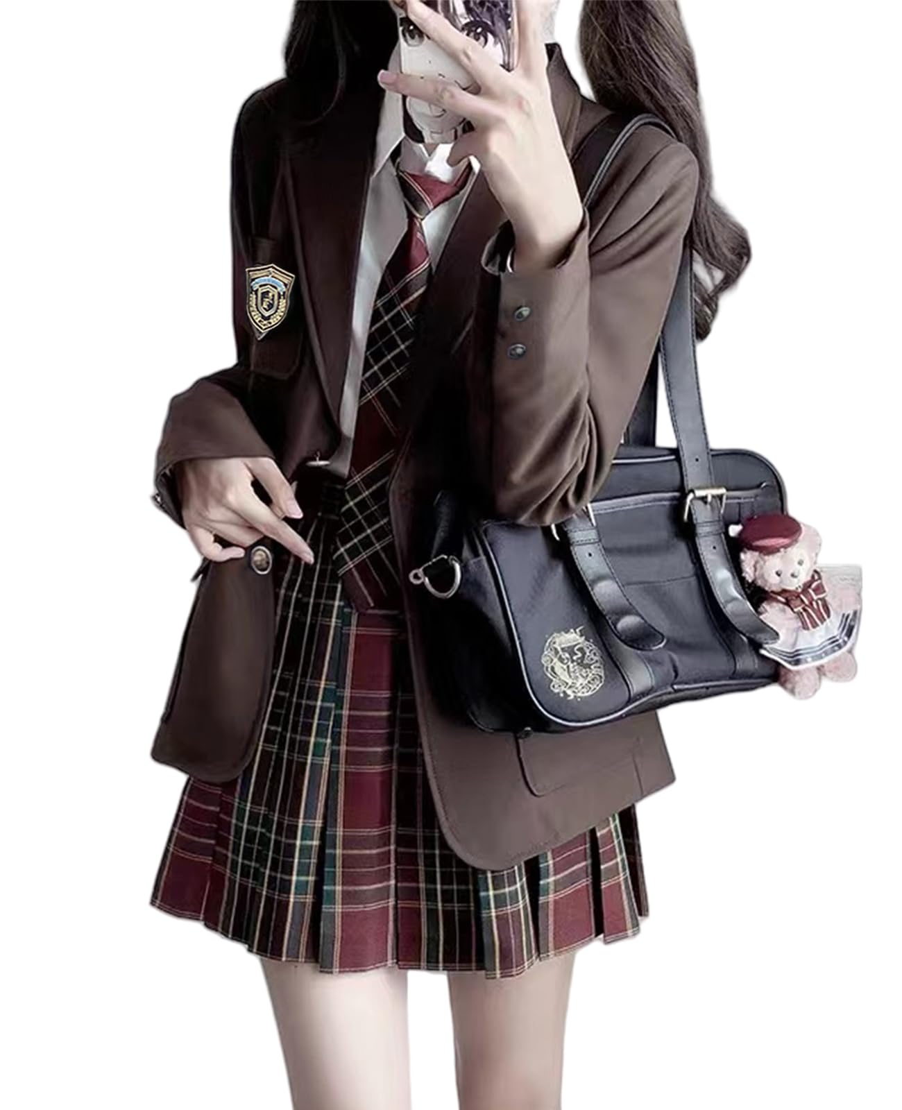 Cosplay Schuluniform Set High School Girl JK High School Uniform Passend für Eingang Größe S [KALAOK] - Uniform, Uniform, Kostüm, Damen Set, braun