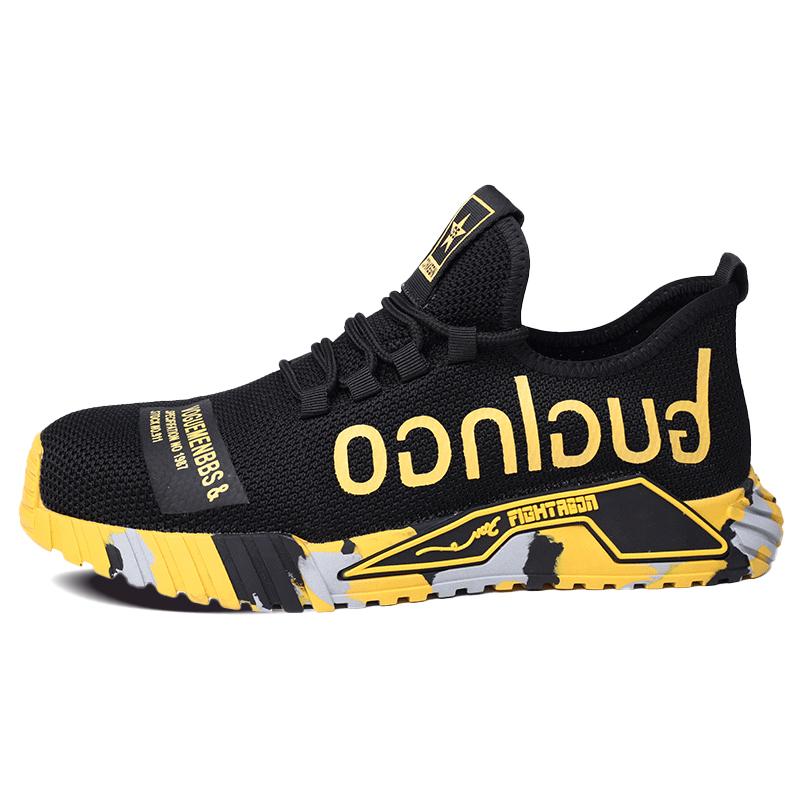 Fashion Sneaker Sicherheitsschuhe mit Stahlkappe für Herren, pannensichere Arbeitsschuhe, Sicherheitsschuhe, unzerstörbare Bauschuhe 43