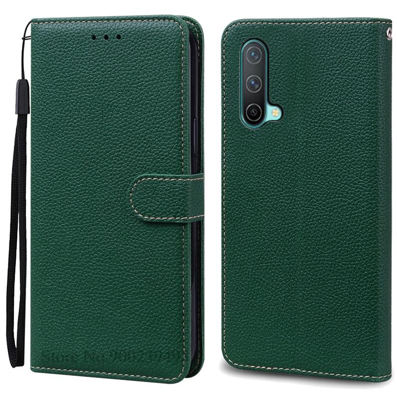 Nord CE 5G-Hülle für Oneplus Nord CE 5G-Hülle, Flip-Leder-Brieftaschen-Hülle für Oneplus Nord CE 5G-Hülle, Telefonabdeckung, Fundas Coque Oneplus Nord CE 5G dunkelgrüne