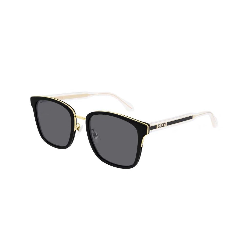 Gucci Elegante Persönlichkeit Quadratische Sonnenbrille Unisex-Sonnenbrille GG0563SKN-001 Dust Bag+Eyeglass Case (Random Color),F
