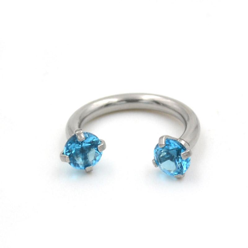 1 Stück Mode Punk Ohrringe Frauen Strass Piercing Septo Nase Lippe Ohr Septum Knorpel Captive Hoop Ring Schmuck Nasenring Lippenring see-blaue