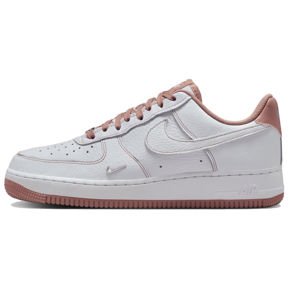 Nike Air Force 1 Abriebfeste Low Top Skateboard Schuhe Damen Weiß Pink Sneaker IB6543-100 38.5 white