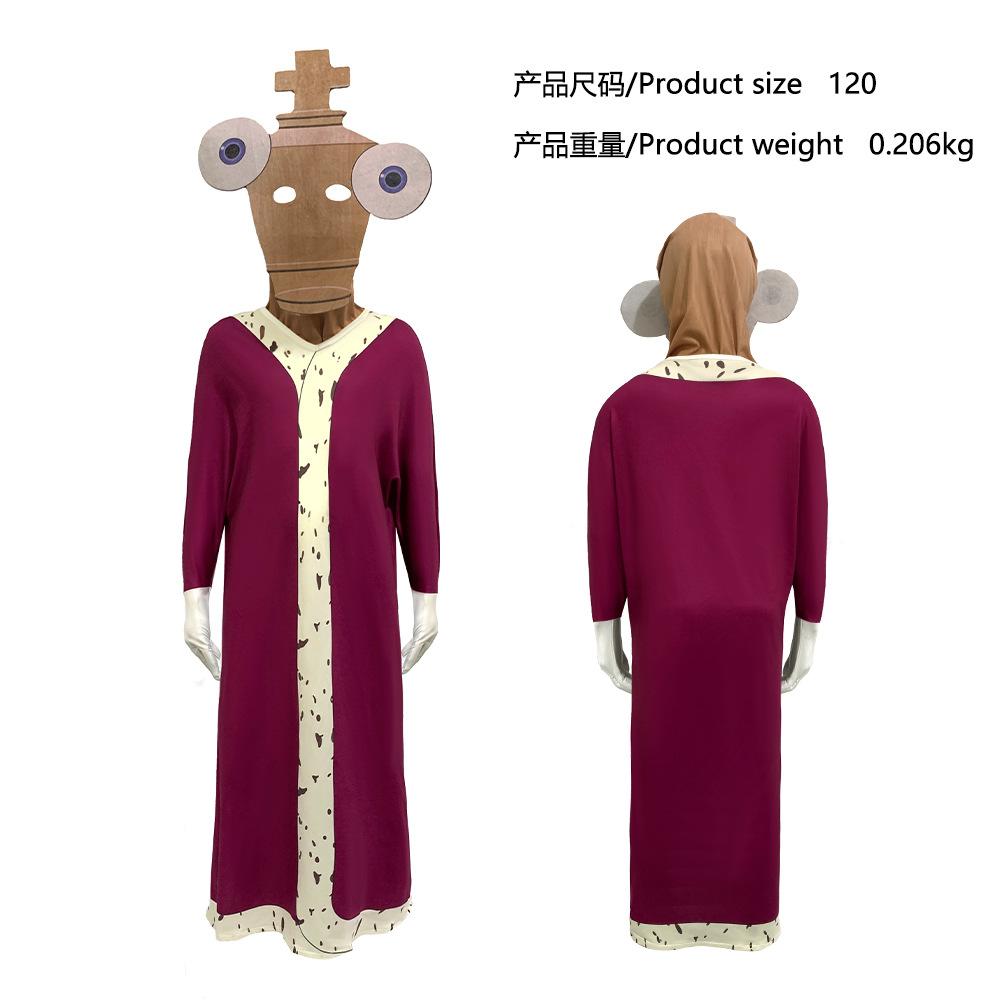 Das Erstaunliche Digitale Freak Zirkus Pomni Cosplay Kostüm Kinder Erwachsene Caine Kinger Overall Eng Anliegendes Outfit Halloween Kostüme 100-110cm brown