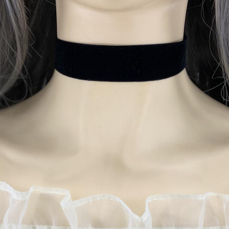 Samt Halsband Halskette Gothic Vintage Halskette Mädchen Frauen Schwarz Halsband Modeschmuck Am Halsband Zubehör 2.5cm