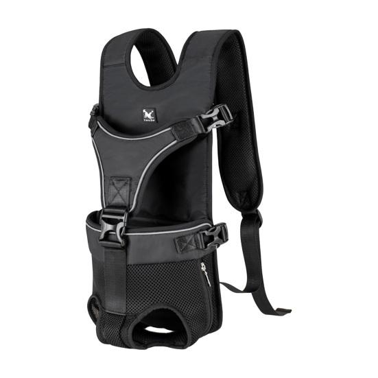 Tragbarer Haustier-Rucksack, verstellbarer Hunde-Fronttrage-Rucksack, freihändiger Hunde-Rucksack mit ergonomischen Schultergurten für kleine und mittelgroße Welpen L schwarz