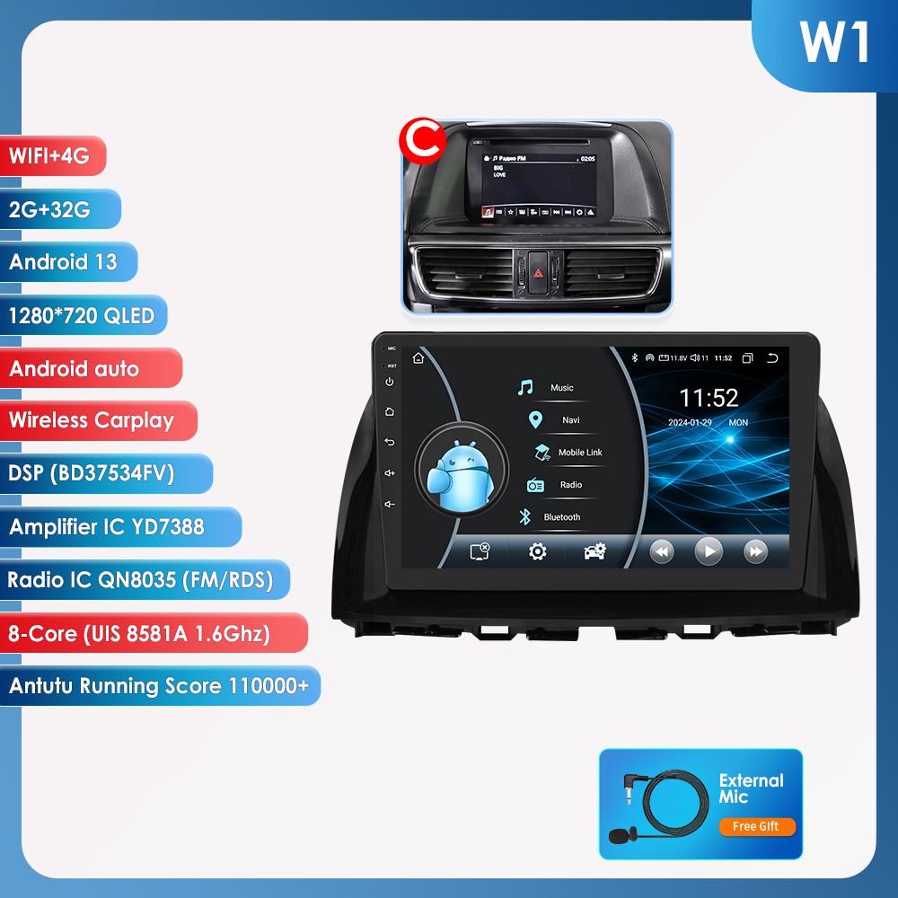 Hizpo Für Mazda CX5 CX-5 CX 5 2012 - 2015 Autoradio Multimedia Video Player Navigation Android 10 Kein 2DIN 2 DIN Carplay 4G-LTE RDS Intelligenter DVR DAB W1 C 8Core 2G 32G